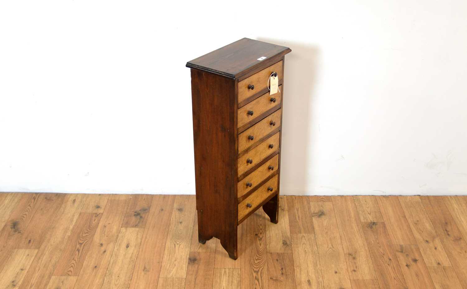 A pine and birds eye maple chest of drawers of small size - Image 4 of 5