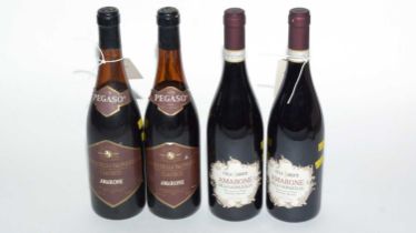 Four bottles of Italian Amarone