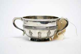 An Edwardian twin-handled silver bowl