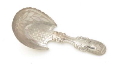 A George IV silver “pastern hoof” caddy spoon