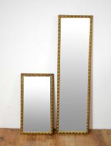 Two modern gilt wall mirrors