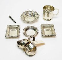 A collection of Small Victorian and later silver collectibles