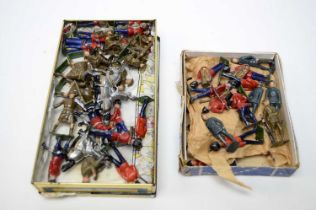 A collection of WWI period diecast military figures