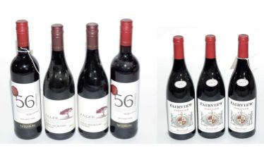 A selection of South African red wines