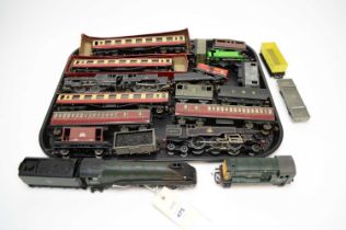 A selection of Hornby Model Railway locomotives tenders carriages and rolling stock