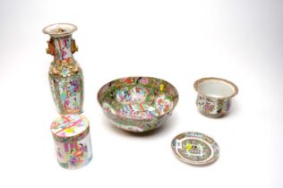 A selection of Chinese famille rose ceramics