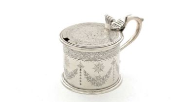 A Victorian silver mustard pot