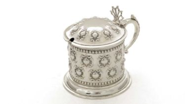A Victorian silver mustard pot