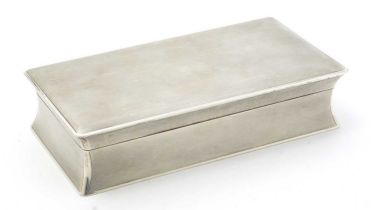 A World War II period silver cigarette box