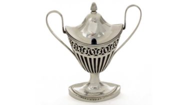 A late Victorian silver mustard pot