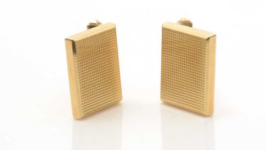 A pair of 18ct yellow gold cufflinks