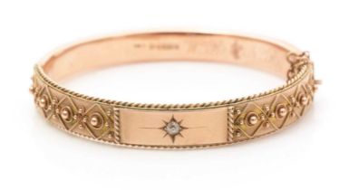 An Edwardian Etruscan revival bangle