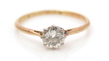 A single stone solitaire diamond ring