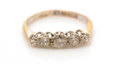 A five stone diamond ring