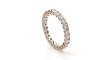 A diamond eternity ring