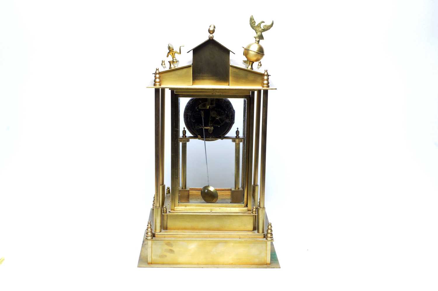 S Marti & Cie: a large and impressive French gilt four-glass mantel clock - Image 9 of 15