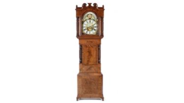 H Butterworth of Bacup: A substantial North Country mahogany and banded longcase clock