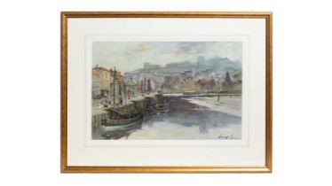 Thomas Swift Hutton - Whitby Harbour | watercolour