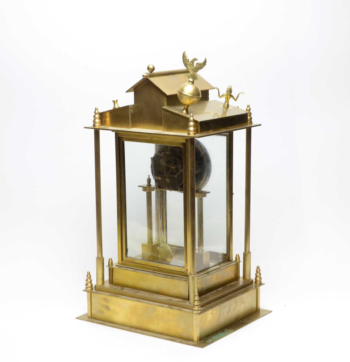 S Marti & Cie: a large and impressive French gilt four-glass mantel clock - Image 6 of 15