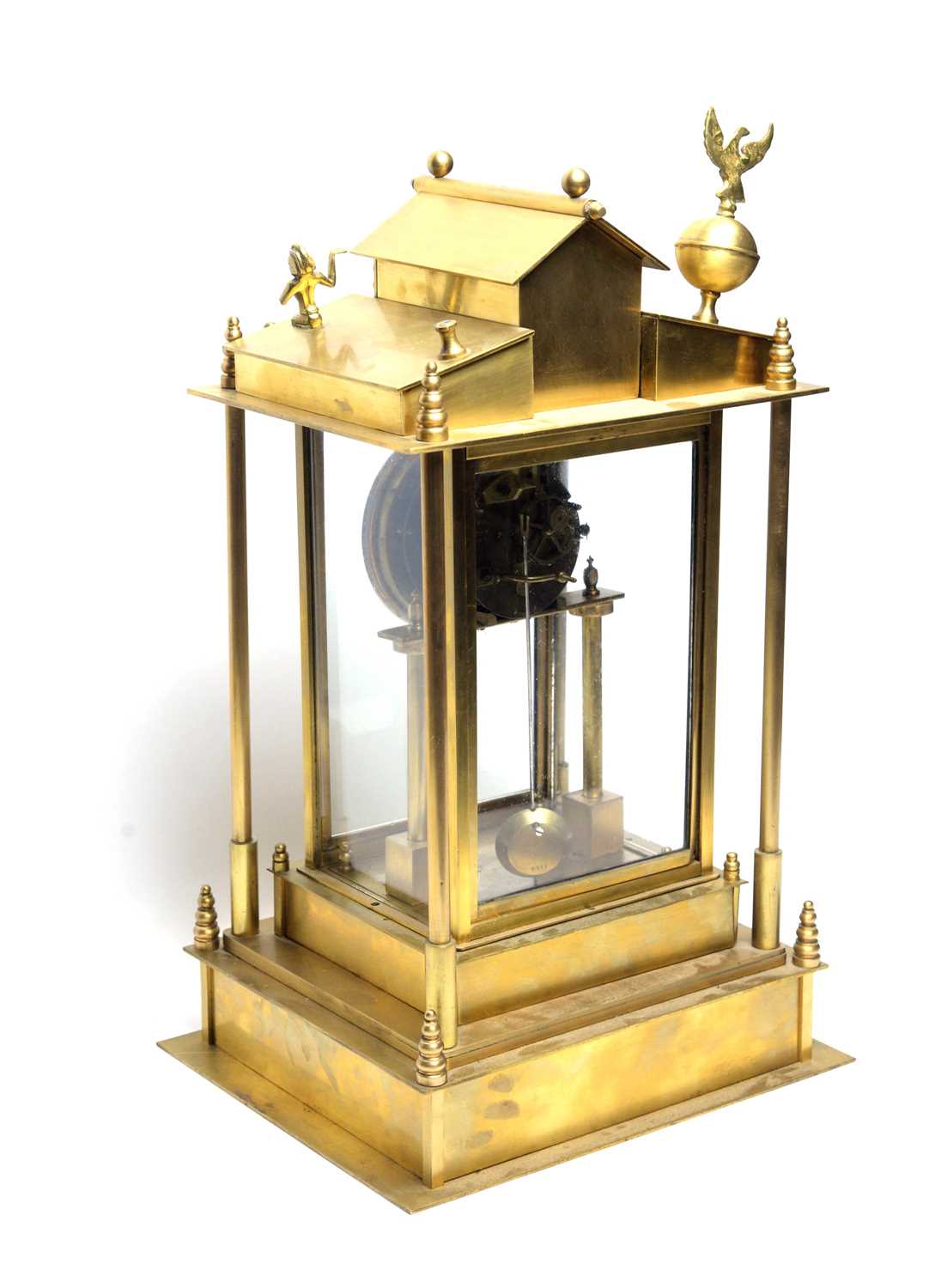 S Marti & Cie: a large and impressive French gilt four-glass mantel clock - Image 14 of 15