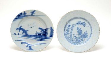 Two English Delftware plates