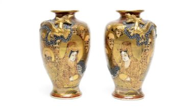 Pair of Satsuma vases.