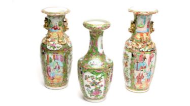 Three canton Vases