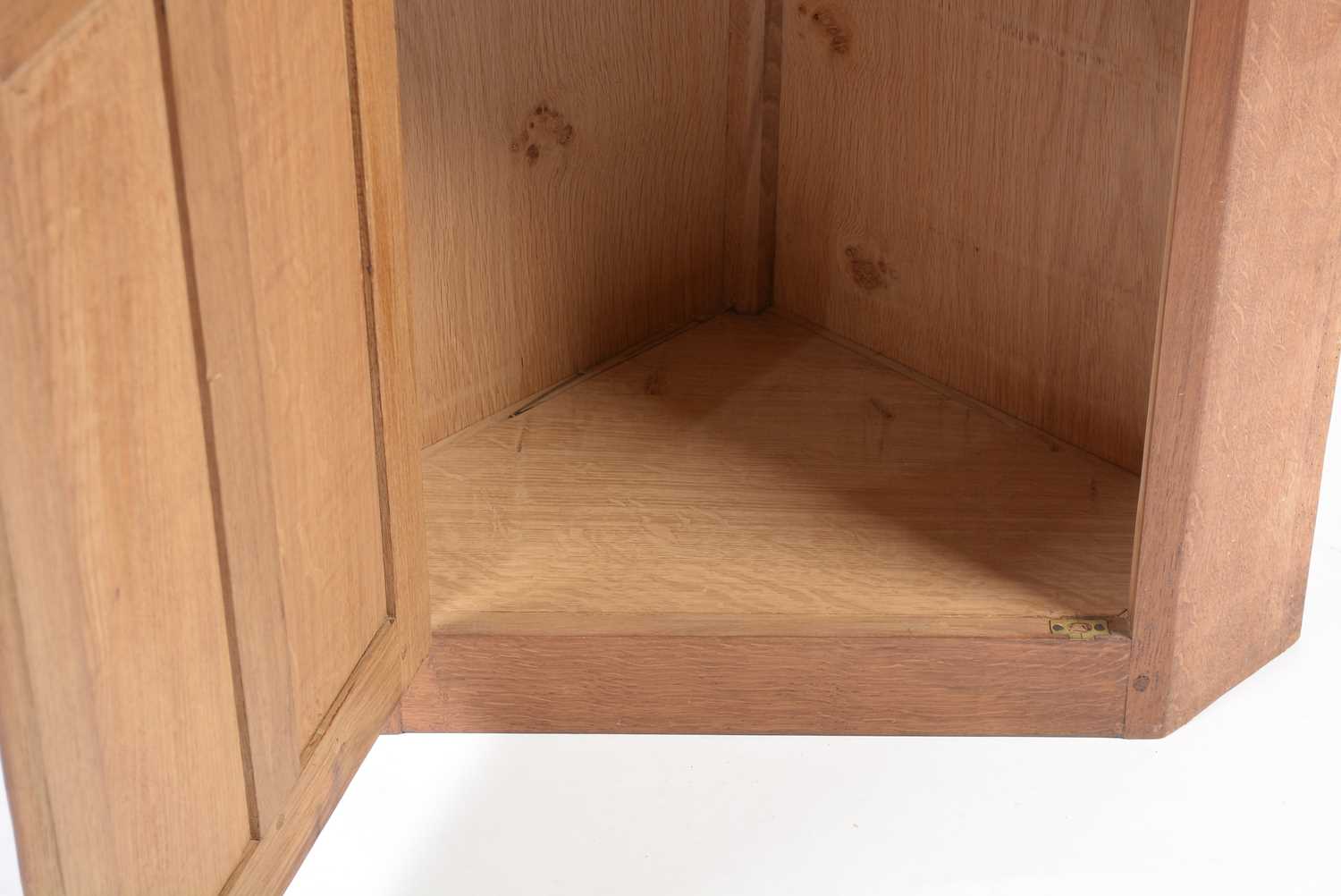 Thomas 'Gnomeman' Whittaker (of Littlebeck): an oak floor standing corner cupboard - Image 2 of 8