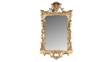 A Georgian giltwood wall mirror