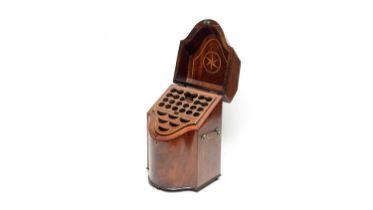 A George III mahogany knife box,