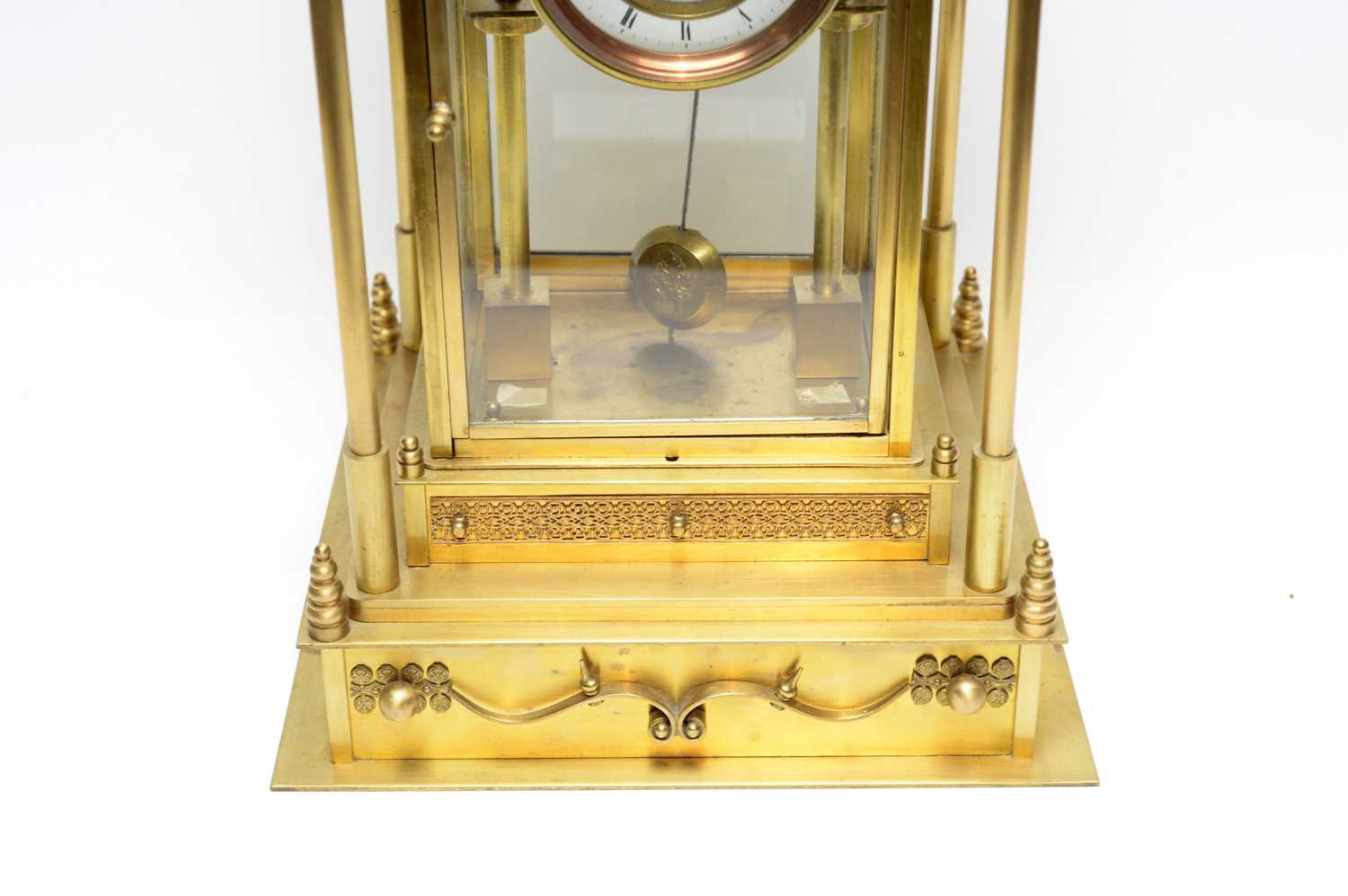 S Marti & Cie: a large and impressive French gilt four-glass mantel clock - Image 3 of 15