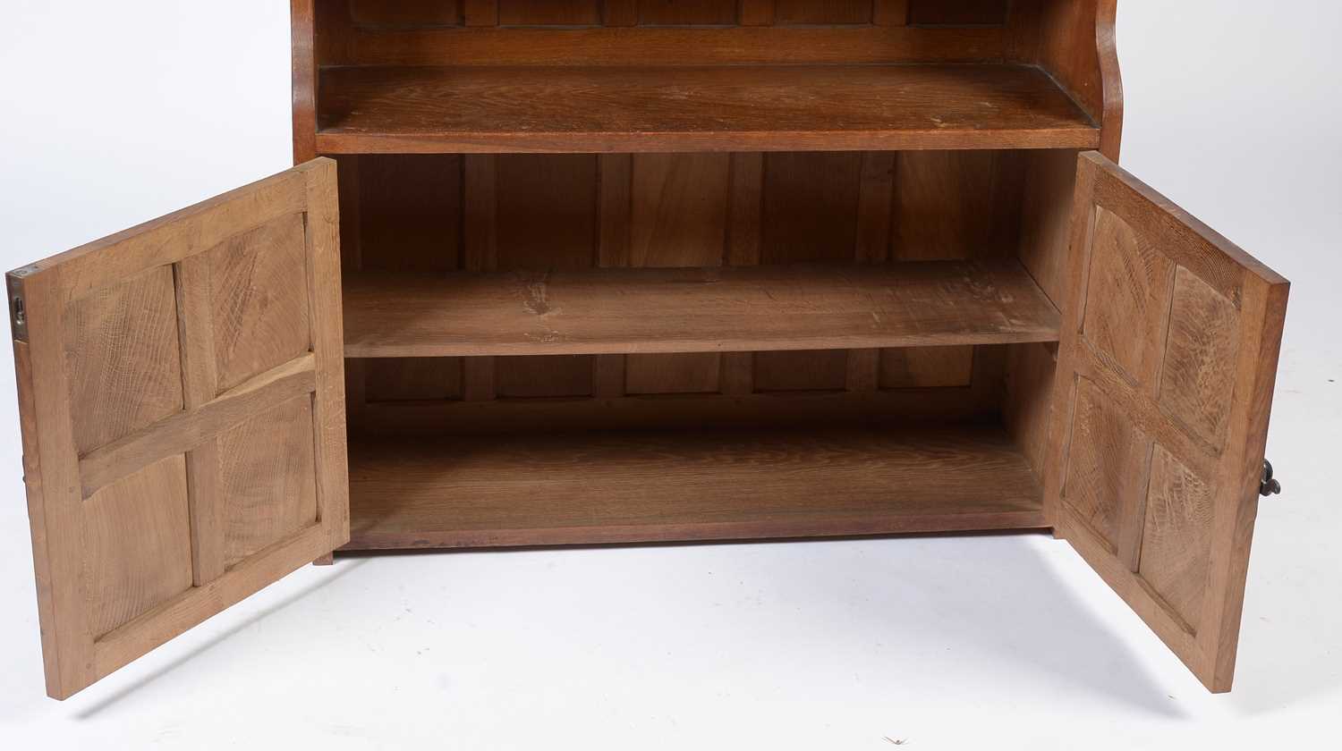 Workshop of Robert 'Mouseman' Thompson (of Kilburn): A 'Mouseman' oak bookcase - Image 2 of 5