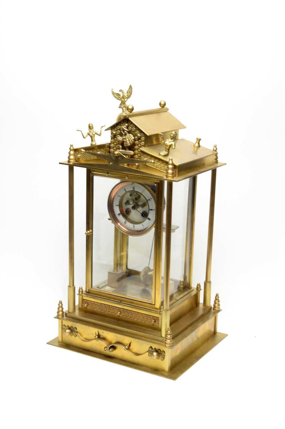 S Marti & Cie: a large and impressive French gilt four-glass mantel clock - Image 2 of 15