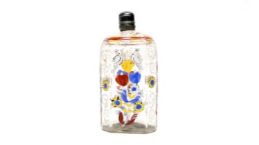 Bohemian enamelled flask