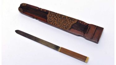 Chinese knife in boxwood sheath