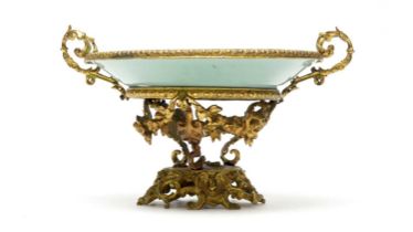 Chinese Celadon and Ormolu tazza