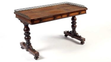A George IV rosewood library table