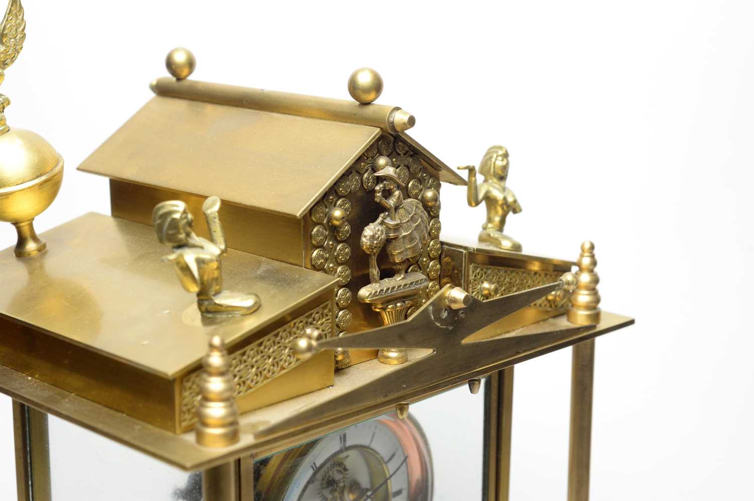 S Marti & Cie: a large and impressive French gilt four-glass mantel clock - Image 8 of 15