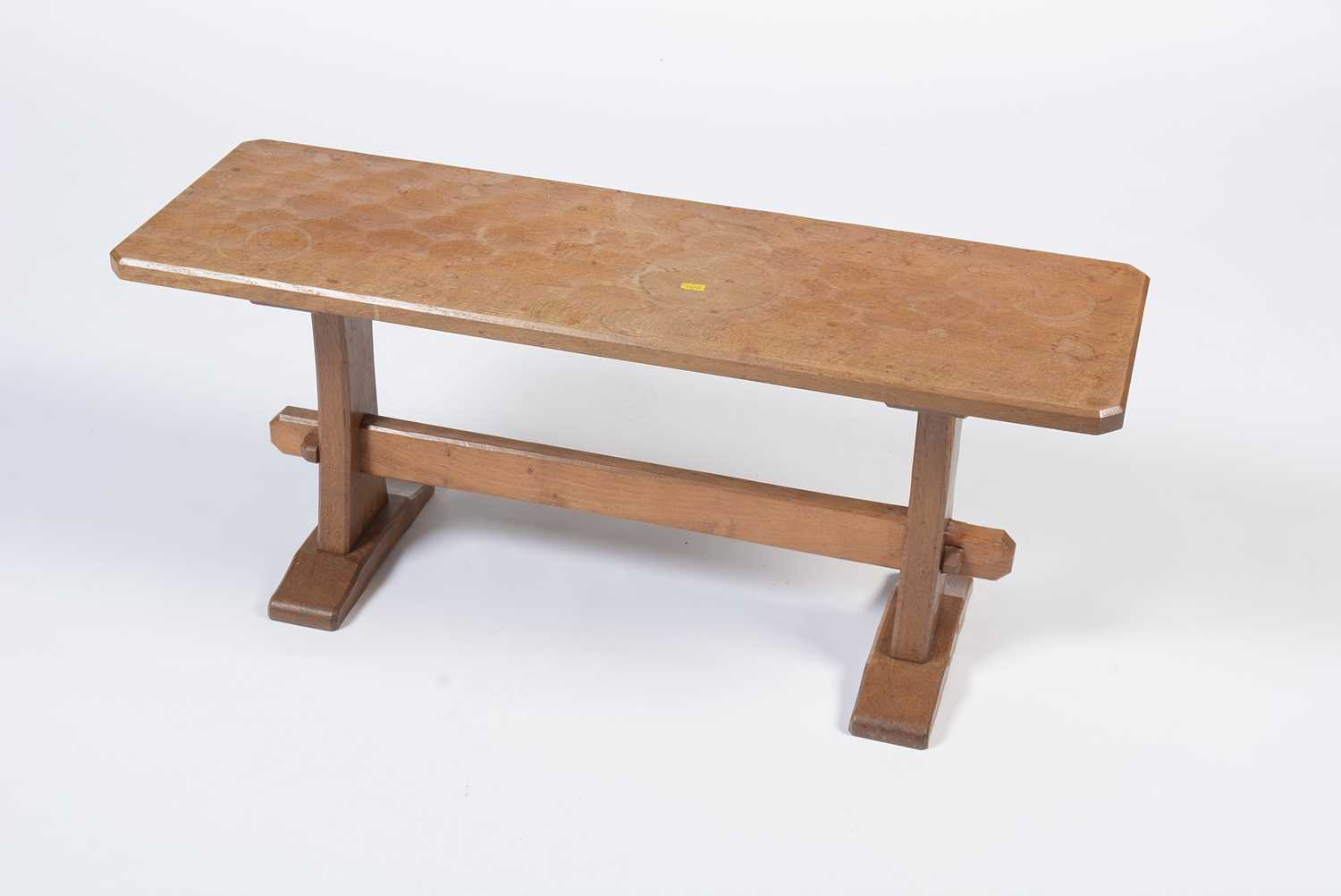 Alan 'Acornman' Grainger (of Brandsby): a rectangular adzed top coffee table - Image 2 of 7
