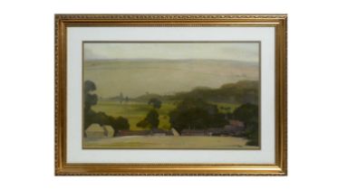 Edward Loxton Knight - Panoramic Dusk Landscape | watercolour