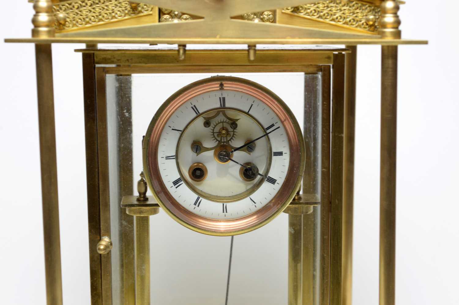 S Marti & Cie: a large and impressive French gilt four-glass mantel clock - Image 10 of 15