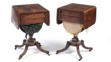 Attributed to William Trotter of Edinburgh: two Regency mahogany work tables.