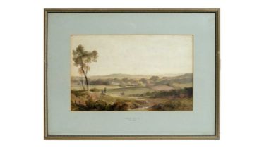 Circle of Thomas Girtin - View from the Brow of the Hill | watercolour