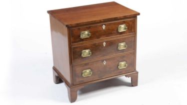 A 19th Century mahogany and banded chest of drawers of small size