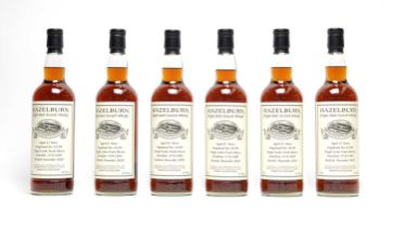 Six bottles of Hazelburn 21 year old single malt Scotch whisky,