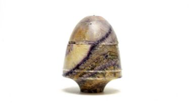 The central part of a 19th Century Blue John urn