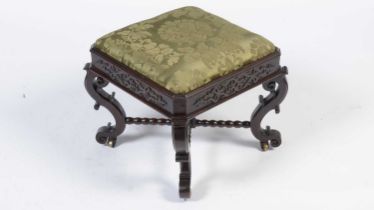 An attractive 19th Century mahogany footstool