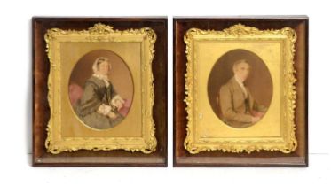 David Mossman - Portrait pair of John Collingwood Bruce and his wife Charlotte | watercolour