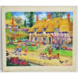 20th Century British - Illustration for a Jigsaw Puzzles; Country Scenes | gouache