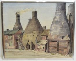 Susan Fish - Bottle Kilns | watercolour